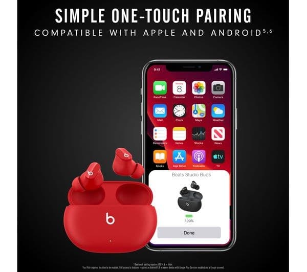BEATS Studio Buds Wireless Bluetooth Noise-Cancelling Earbuds - Red - Image 6