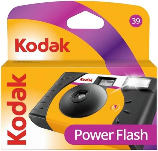 Kodak Power Flash 35mm Disposable Camera 39 Exposures Black