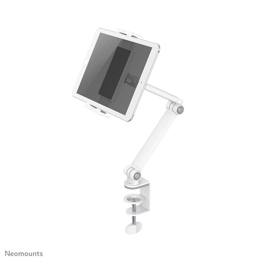 Neomounts DS15-545WH1 Tablet Holder Desk Clamp, 4.7-12.9", Universal, Full Motion, White
