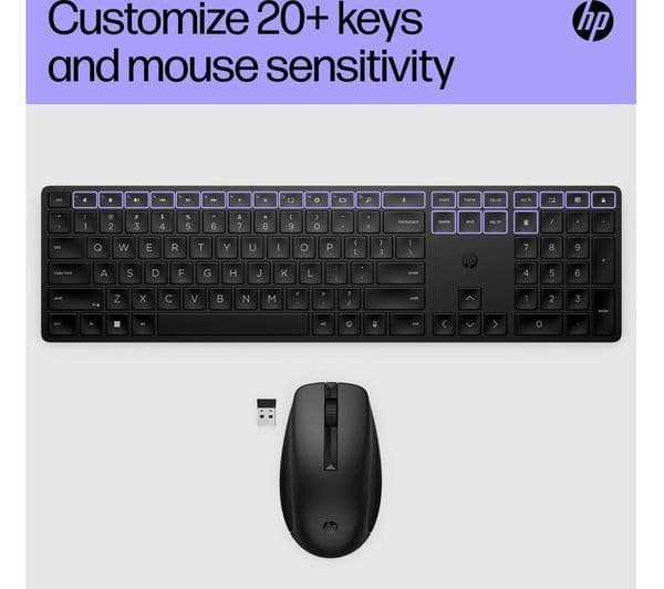 HP 650 Programmable Wireless Keyboard & Mouse Set - Black - Image 4