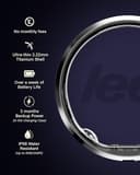 LEEP Smart Ring Size 11 Silver, IP68 Waterproof Health & Fitness Tracker with Heart Rate & Sleep Monitoring thumbnail 2