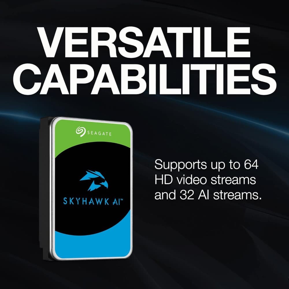 Seagate SkyHawk AI 10TB 3.5" 7200 RPM 256MB Cache Surveillance Hard Drive - Image 2