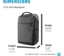 HP Renew Travel 15.6" Laptop Backpack - Grey thumbnail 4