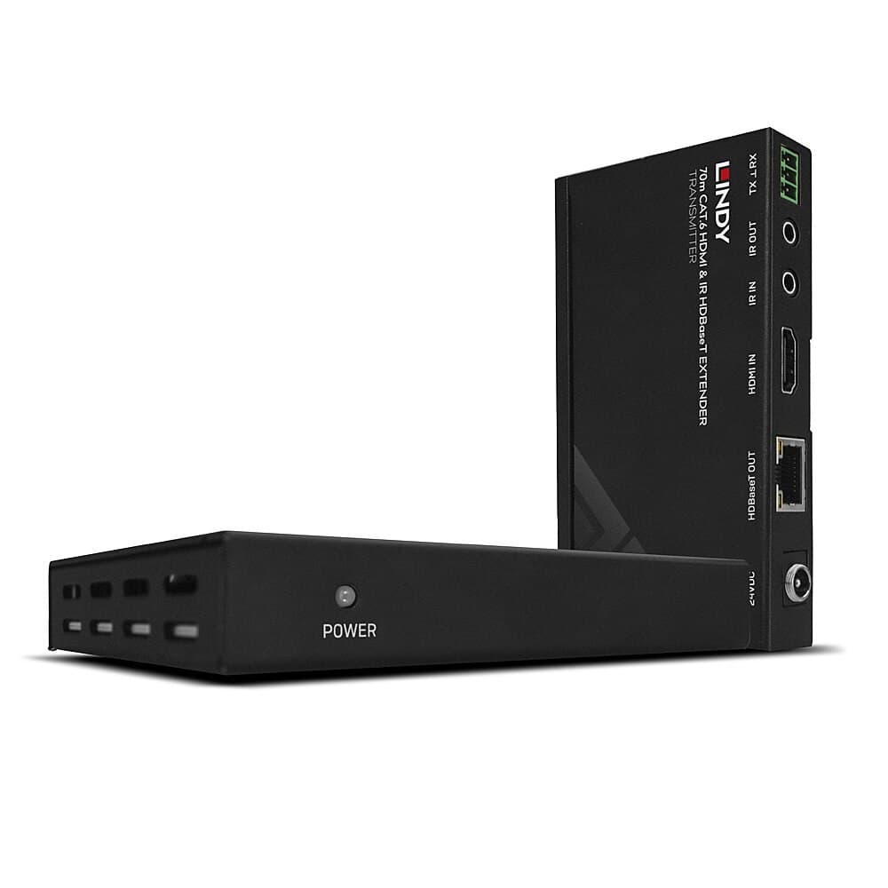 Lindy 70m Cat.6 HDMI 4K30, IR and RS-232 HDBaseT Extender with PoC - Image 1