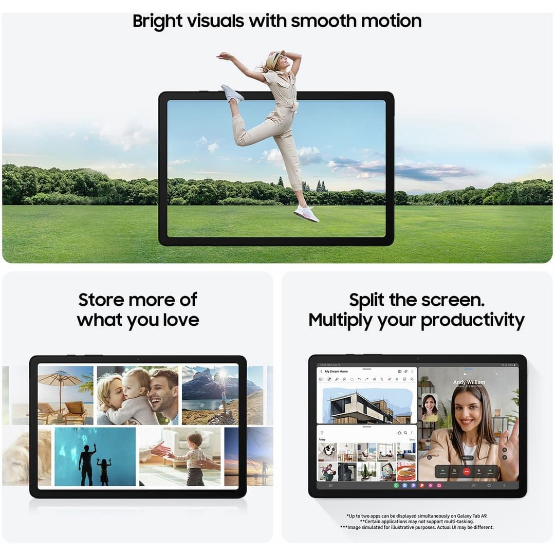 Samsung Galaxy Tab A9 8in 64GB Wi-Fi Tablet - Grey - Image 4