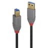 Lindy 3m USB 3.2 Type A to B Cable, 5Gbps, Anthra Line
