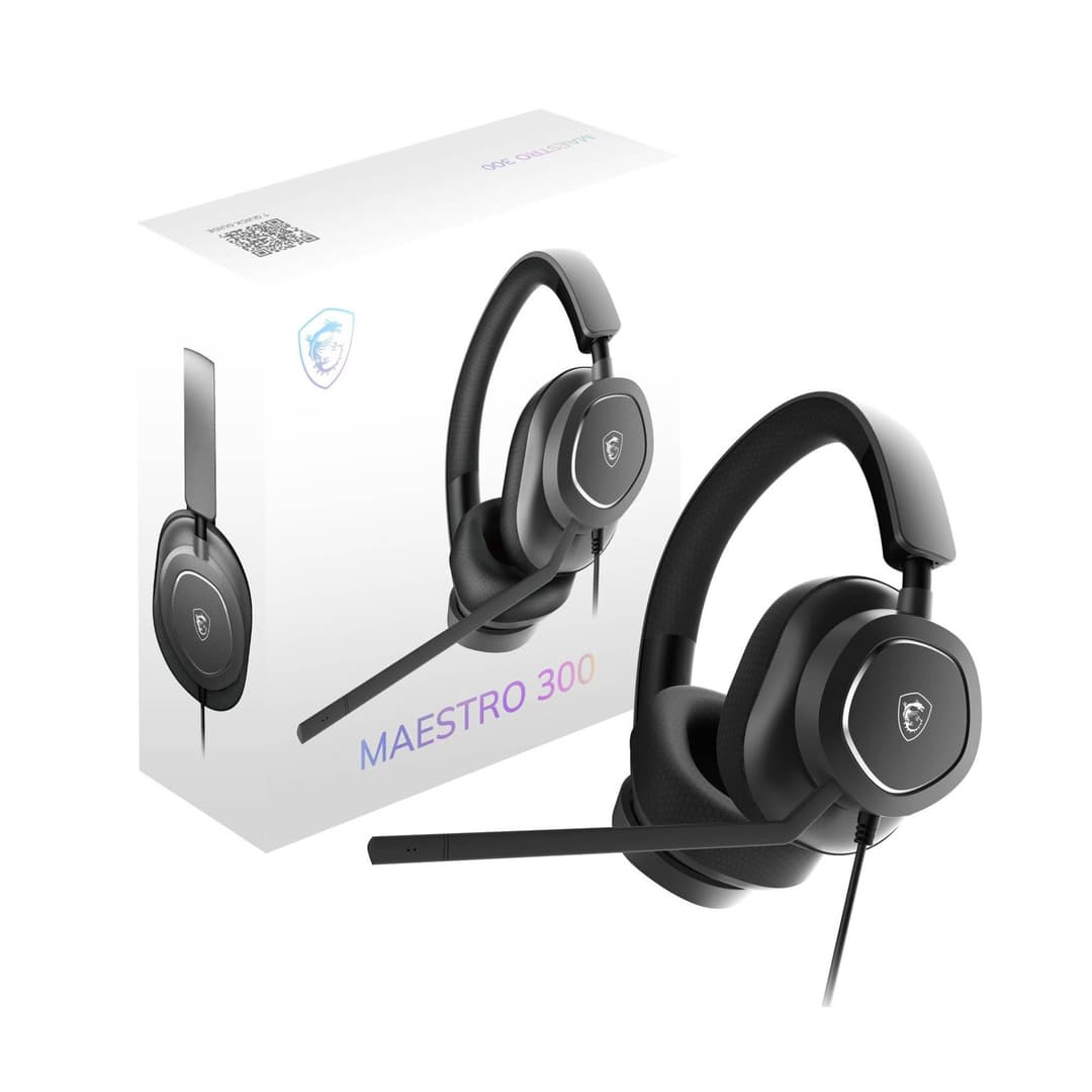 MSI Maestro 300 USB Type-C Head-band Wired Gaming Headset - Black - Image 10