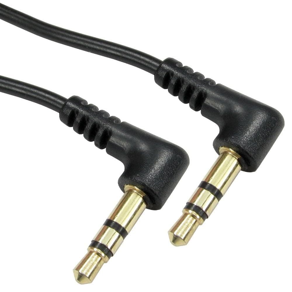 Cables Direct 0.3m 3.5mm Stereo Cable in Black - Image 1