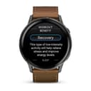 Garmin Venu 4 45mm GPS Smartwatch with Black Silicone and Brown Leather Bands - Brown thumbnail 6