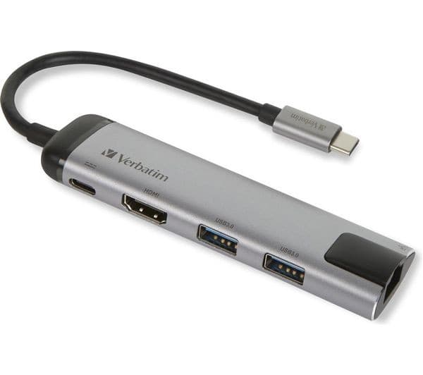 Verbatim 49141 5-Port USB Type-C Hub Grey
