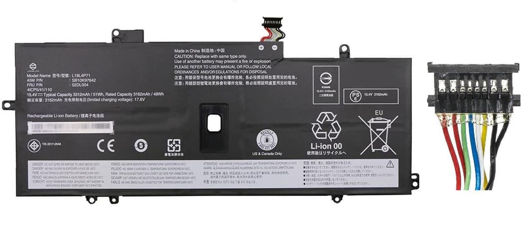 CoreParts Laptop Battery for Lenovo ThinkPad X1 Carbon Gen 7 (2019/2020) 49.92Wh Li-ion 15.36V 3250mAh Black (MBXLE-BA0280) - Image 1