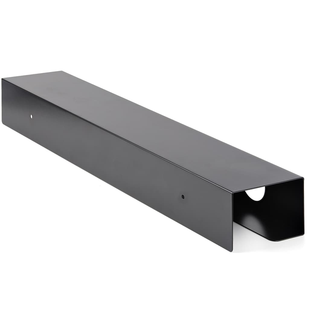StarTech.com Under Desk Cable Management Tray - Office/Standing Desk Cable Tray Organizer - Desk/Table Mount Holder for Cords/Wire/Power Strip - Computer Cable Manager - 23-1/2"L x 4-1/2"D - Image 2