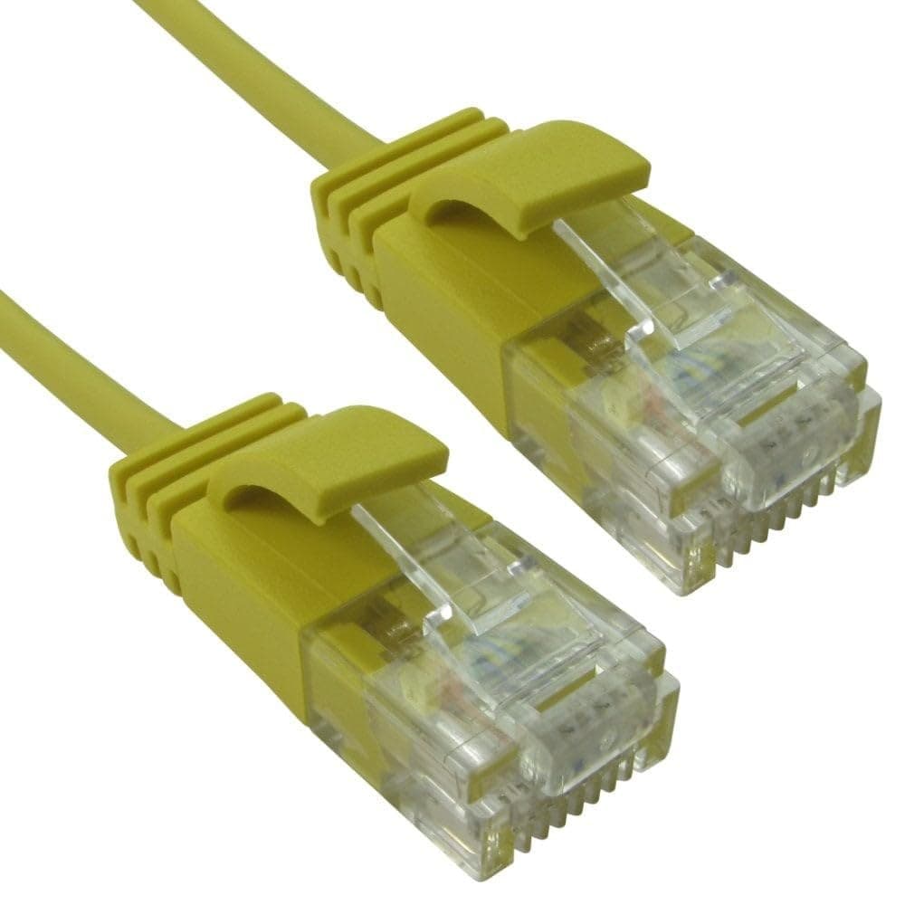 Cables Direct 3m Slim CAT6 Patch Cable (Yellow)