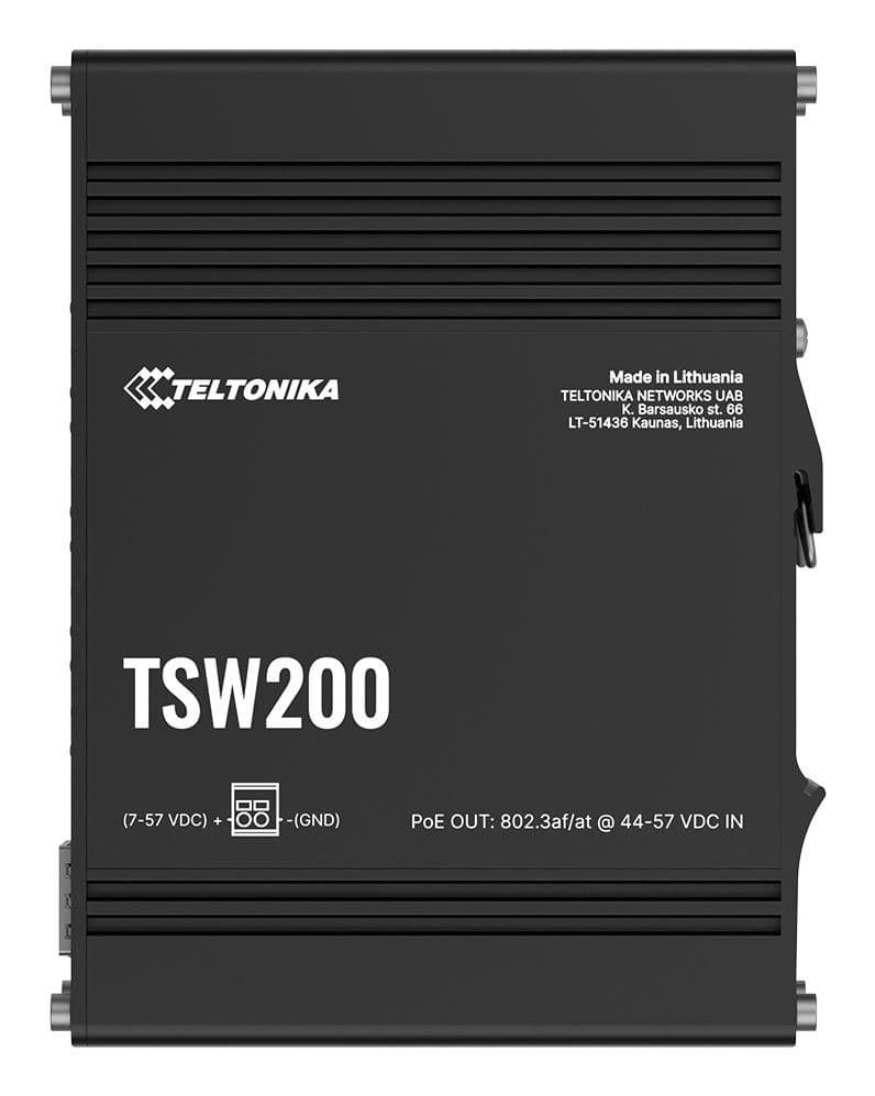 Teltonika TSW200 8-Port Industrial PoE+ Switch with 2x SFP (No PSU)