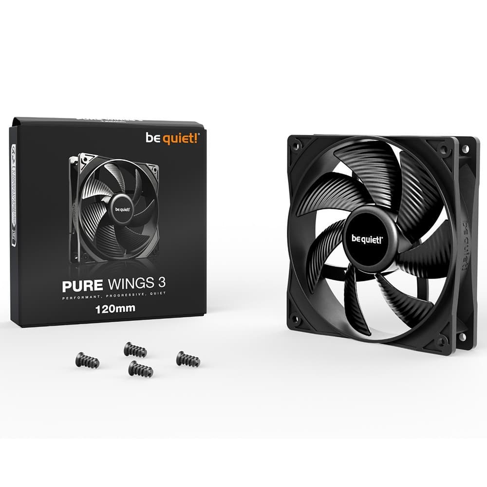 be quiet! Pure Wings 3 120mm 4-Pole Fan Motor Technology 3-pin PC Fan - Image 3