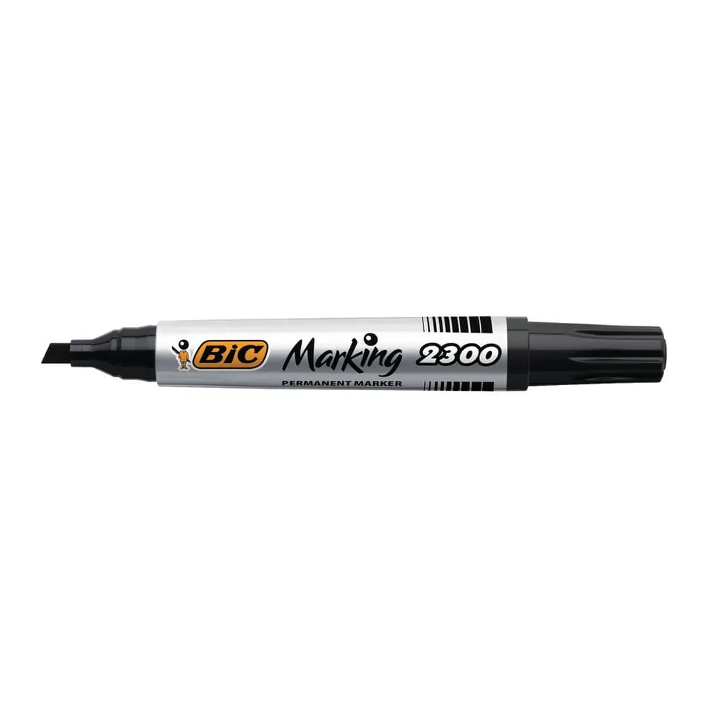 BIC Marking 2300 Permanent Marker - chisel tip - black (pack of 12) - Image 2