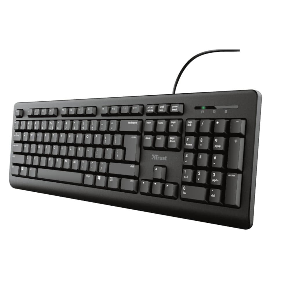 Trust TK-150 Universal Silent USB QWERTY UK English Keyboard - Black - Image 3