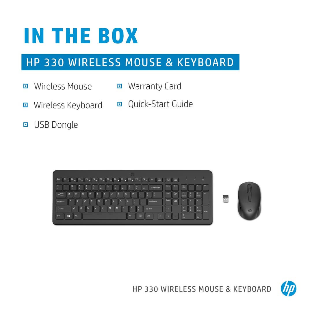 HP 330 Wireless Mouse and Keyboard Combination - Image 3