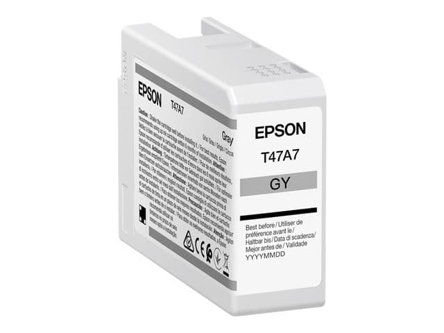 Epson T47A UltraChrome Pro 10 Original Ink Cartridge 50ml for SureColor SC-P900 - Grey - Image 1