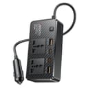 YESIDO VC07 200W Car Inverter, 2 AC Outlets, 2 USB-A, 2 USB-C, PD and QC3.0 - Black thumbnail 1