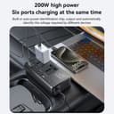 YESIDO VC07 200W Car Inverter, 2 AC Outlets, 2 USB-A, 2 USB-C, PD and QC3.0 - Black thumbnail 4