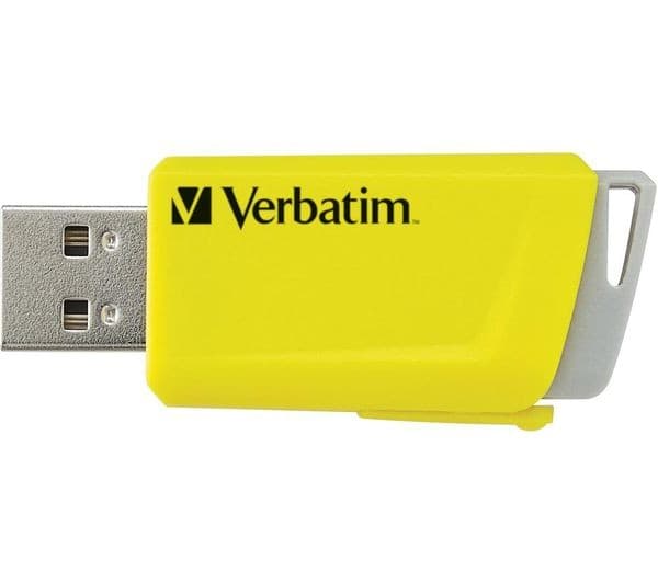 Verbatim Store 'n' Click USB 3.2 Gen 1 Flash Drive 16GB - Pack of 3 (Red, Blue & Yellow) - Image 3