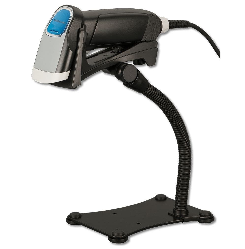 Opticon OPR-3201Z High Speed 1D Laser Barcode Scanner, 100 scans/sec, Manual/Auto-trigger/Stand Detection, USB, Stand Included, Black