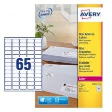 Avery L7651-25 Mini Address Labels 25 sheets - 65 Labels per Sheet - Image 1