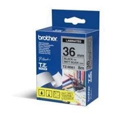 Brother TZe-M961 Black on Matt Silver 8M x 36mm Laminated P-touch Labelling Tape