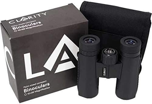 Clarity 10x26 Rubberised Compact Binoculars - Black - Image 2