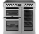 BELLING Cookcentre 90E Electric Ceramic Range Cooker - Stainless Steel & Chrome thumbnail 1