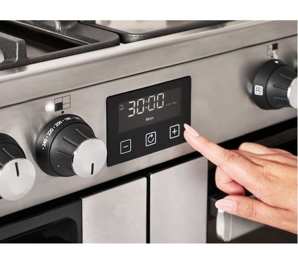 BELLING Cookcentre 90E Electric Ceramic Range Cooker - Stainless Steel & Chrome - Image 7