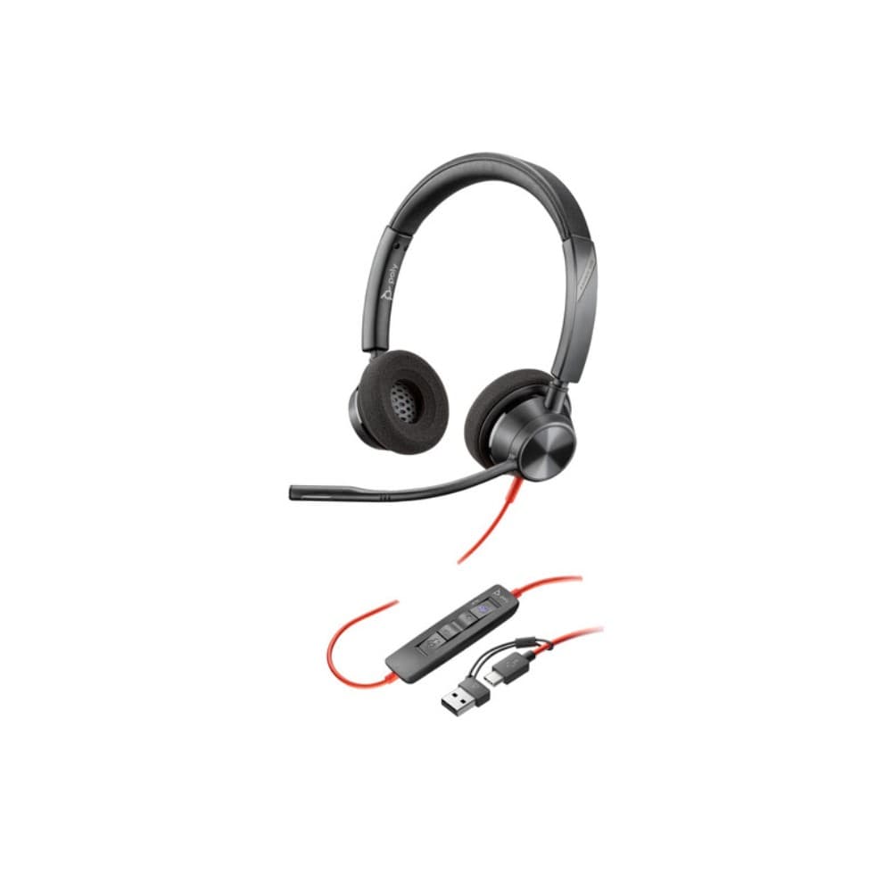 Poly Blackwire 3320 Stereo USB-C Headset - Image 1