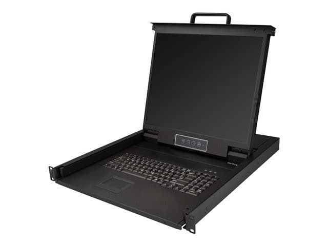 StarTech.com Rackmount KVM Console, Single Port VGA KVM with 19" LCD Monitor for Server Rack, Fully Featured Universal 1U LCD KVM Drawer with Cables & Hardware, USB Support, 50,000 MTBF - LCD KVM Concole Drawer (RKCONS1901) - KVM console - 19" - Image 1