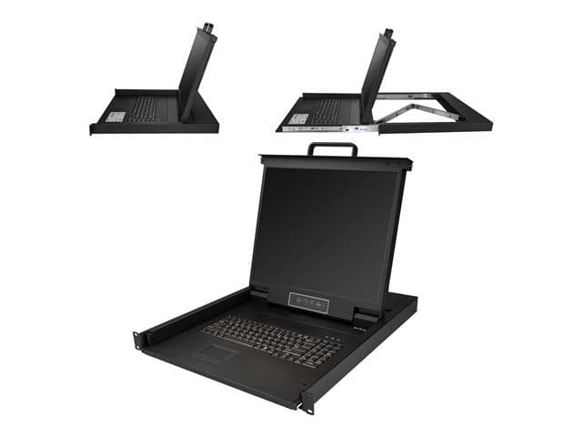 StarTech.com Rackmount KVM Console, Single Port VGA KVM with 19" LCD Monitor for Server Rack, Fully Featured Universal 1U LCD KVM Drawer with Cables & Hardware, USB Support, 50,000 MTBF - LCD KVM Concole Drawer (RKCONS1901) - KVM console - 19" - Image 4