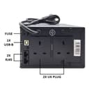 VIDA Armour 650VA uninterruptible power supply (UPS) Line-Interactive 0.65 kVA 390 W 2 AC outlet(s) thumbnail 4