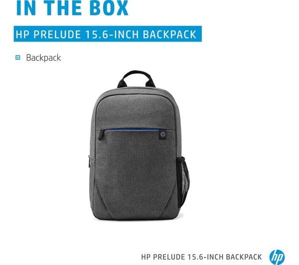 HP Prelude 15.6” Laptop Backpack - Grey - Image 3