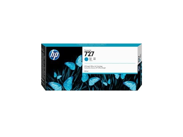 HP 727 300ml High Capacity Cyan Original DesignJet Ink Cartridge (F9J76A) - Image 2