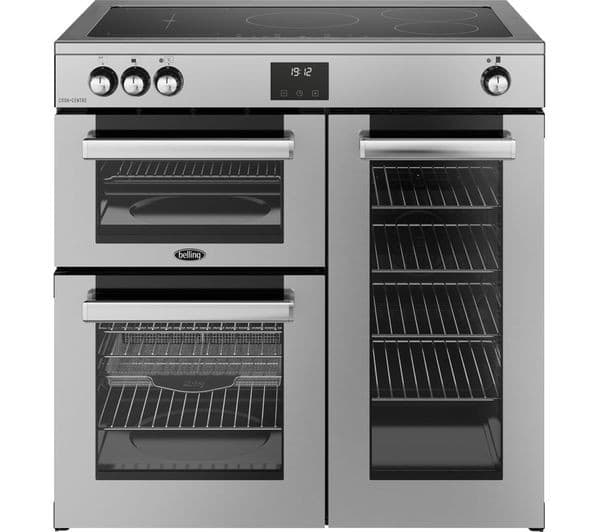 BELLING Cookcentre 90Ei Electric Induction Range Cooker - Stainless Steel - Image 1