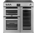 BELLING Cookcentre 90Ei Electric Induction Range Cooker - Stainless Steel thumbnail 1
