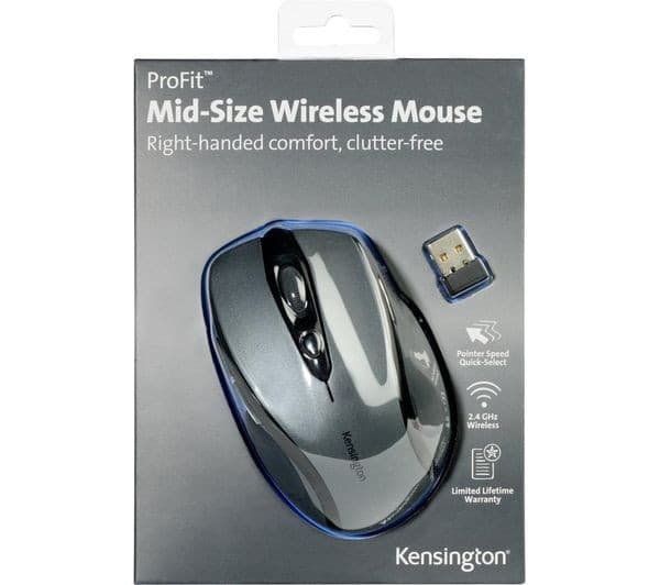 Kensington Pro Fit Mid-Size Wireless Mouse - Graphite - Image 6