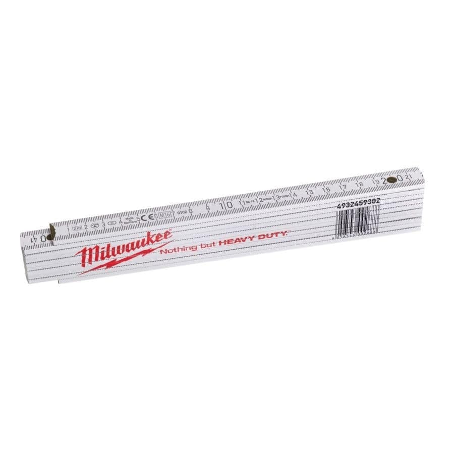 Milwaukee Wooden Folding Rule 2 m - Brass - Image 1
