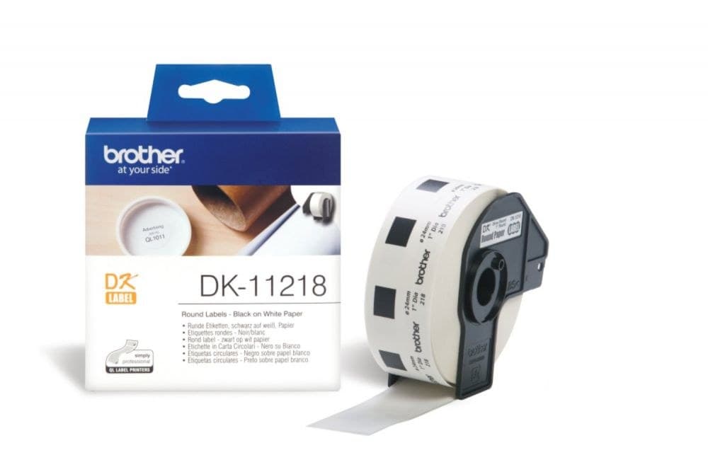 Brother DK11218 Round Labels - Image 1
