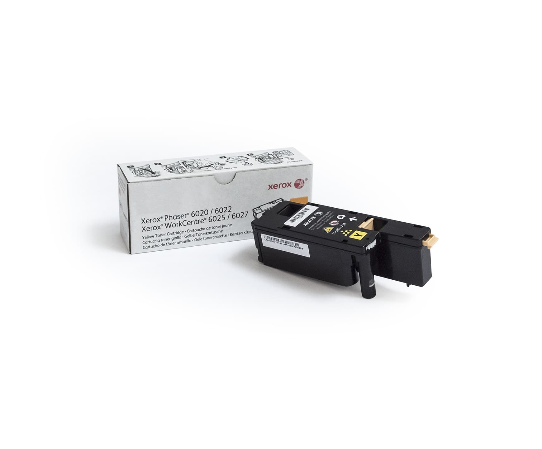 Xerox Genuine Phaser® 6020​/​6022, WorkCentre® 6025​/​6027 Yellow Standard capacity Toner Cartridge (1000 Pages) - 106R02758