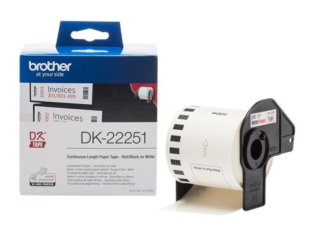 Brother DK22251 - label continuous paper - 1 roll(s) - Roll (6.2 cm x 15.24 m) - Image 3
