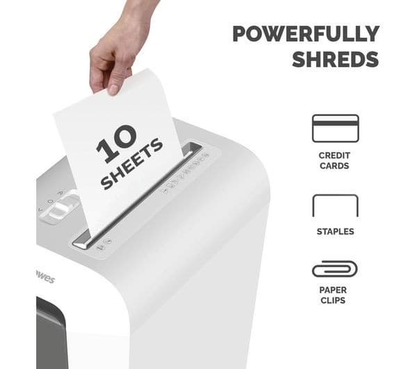 FELLOWES Powershred LX65 Cross Cut Paper Shredder - White - Image 3