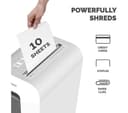 FELLOWES Powershred LX65 Cross Cut Paper Shredder - White thumbnail 3