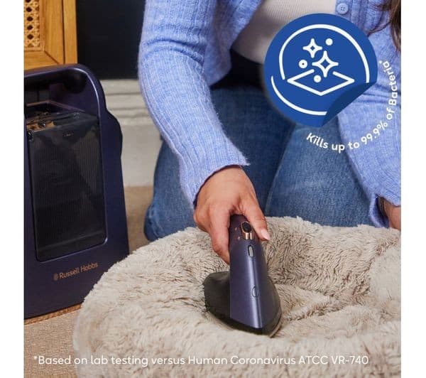 RUSSELL HOBBS Steam Genie 2in1 Maestro Clothes Steamer - Midnight Blue - Image 8