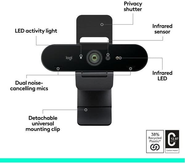 Logitech Brio Webcam Graphite - Image 3