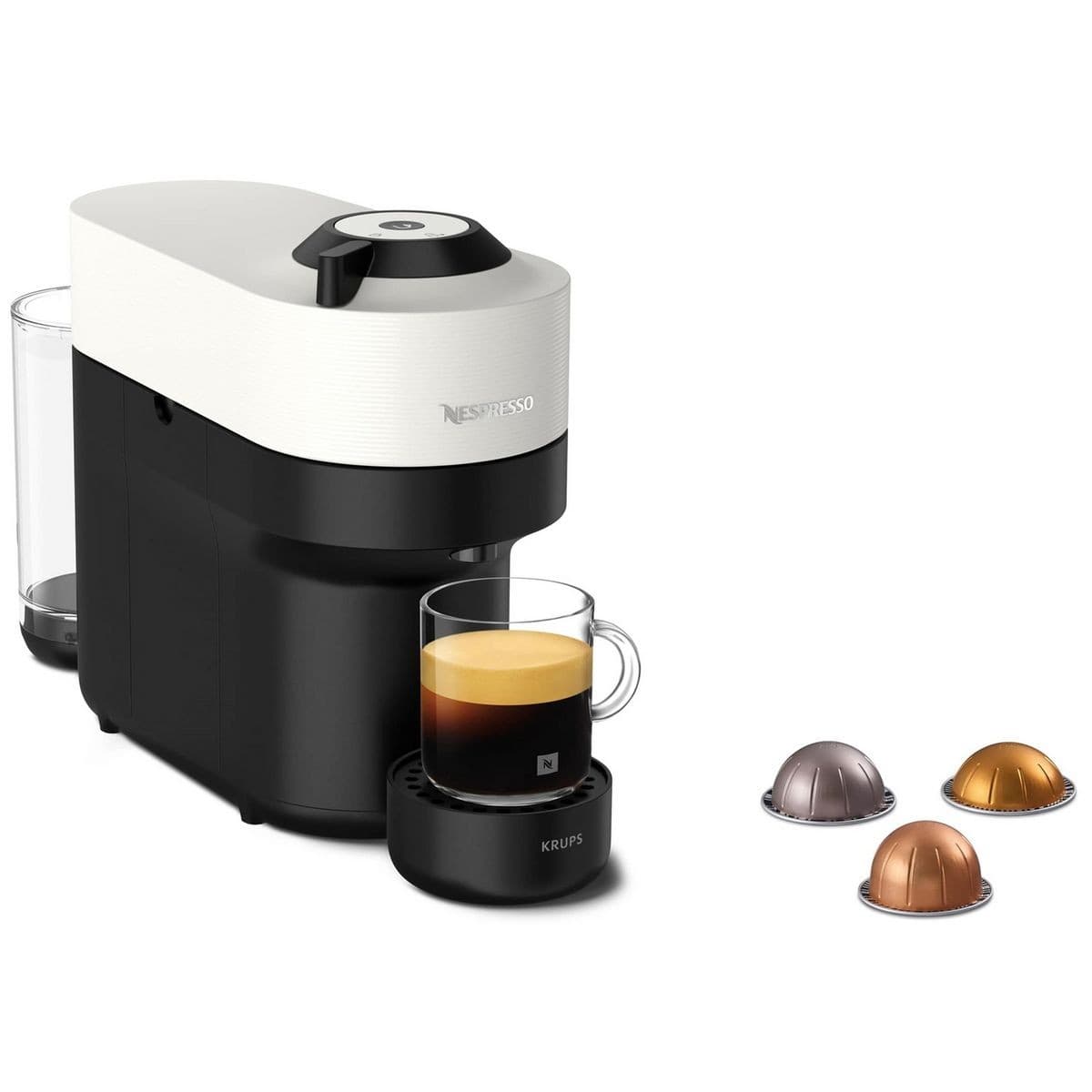 Nespresso Vertuo Pop Pod Coffee Machine by Krups - White